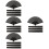 16Pièces Éventails En Bambou Noir Style Rétro Pour Salon 8