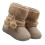 2Paires Chaussures Bébé Beige Douceur Hiver Bottes 2