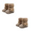 2Paires Chaussures Bébé Beige Douceur Hiver Bottes 6