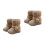 2Paires Chaussures Bébé Beige Douceur Hiver Bottes 7