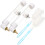 6Sets Stable White Plastic Water Dispenser for Birds and Parrots 10