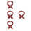 4Pcs Durable Red Nylon Bag Straps Wide Adjustable Shoulder Belts 5