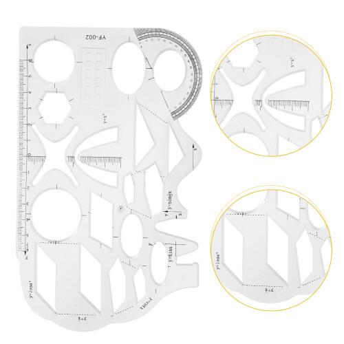 4Pièces Règles De Geométriques PVC Transparent Pour Étudiants 2