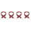 4Pcs Durable Red Nylon Bag Straps Wide Adjustable Shoulder Belts 11