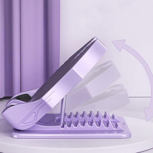 2Pièces Support D'étirement Pour Mollets Violet Réglable 2