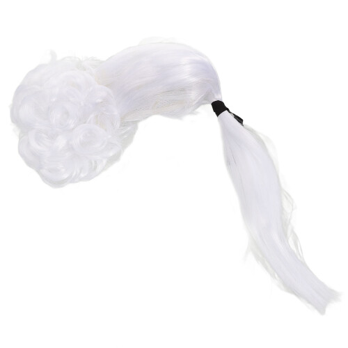 3Pièces Perruques Bouclées Blanches Pour Performance Et Déguisement 1
