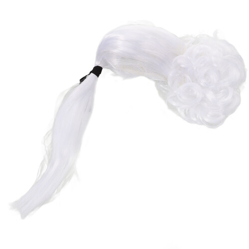 3Pièces Perruques Bouclées Blanches Pour Performance Et Déguisement 2