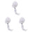 3Pièces Perruques Bouclées Blanches Pour Performance Et Déguisement 4