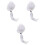 3Pièces Perruques Bouclées Blanches Pour Performance Et Déguisement 5