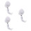 3Pièces Perruques Bouclées Blanches Pour Performance Et Déguisement 8