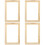 4Pcs Wooden Screen Printing Frames Chocolate Color Reusable DIY Tools 5
