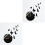 2Pcs Removable Black Acrylic Mirror Wall Clock DIY Decal Stickers 2