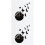 2Pcs Removable Black Acrylic Mirror Wall Clock DIY Decal Stickers 4