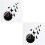 2Pcs Removable Black Acrylic Mirror Wall Clock DIY Decal Stickers 5