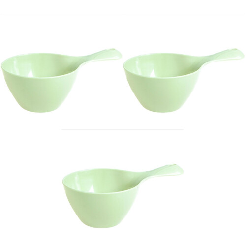 3Pcs Plastic Water Dipper Green Wide Handle for Kitchen Bath 1