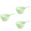 3Pcs Plastic Water Dipper Green Wide Handle for Kitchen Bath 5