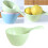3Pcs Plastic Water Dipper Green Wide Handle for Kitchen Bath 10