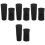 4Ensembles Microphone Silicone Noire Manche Pour Micro Sans Fil 4