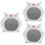 3Pcs White Ceramic Pet Hamster Hideout Safe Resting Nest 7