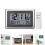 1Set Multi-Function Silver Alarm Clock ABS Indoor Thermometer Digital 8