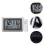 1Set Multi-Function Silver Alarm Clock ABS Indoor Thermometer Digital 10