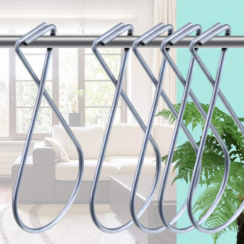 300Pcs Silver Steel Drop Ceiling Hooks Clips for Home Office Hanging 2