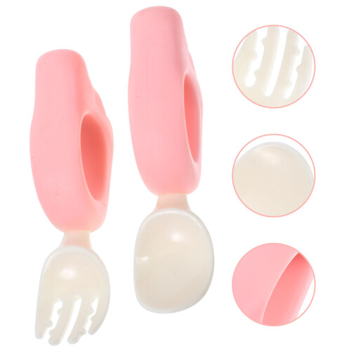 3Ensembles Bébé Silicone Rose Résistante Douce 2