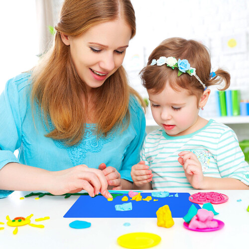 12Pcs Assorted Color Handmade Plastic Boards Kid Base for Clay Craft 1
