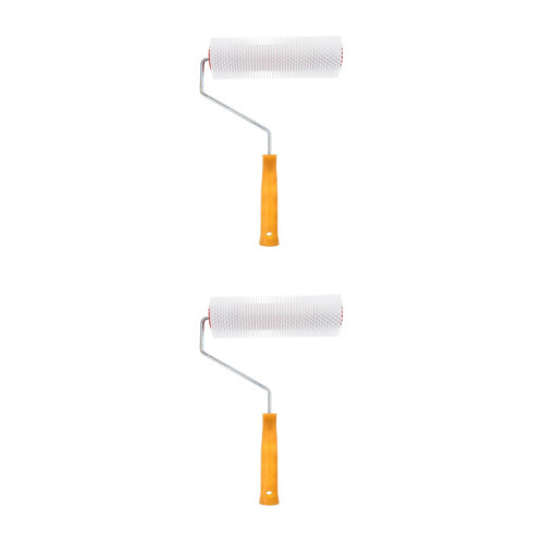 2Pcs Durable Plastic Self Leveling Spiked Roller for Epoxy Flooring 2