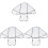 3Pcs Transparent Double Stroller Rain Cover Windproof Shield for Twins 2