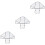 3Pcs Transparent Double Stroller Rain Cover Windproof Shield for Twins 5