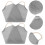 6Pcs Light Grey Deep Cleansing Exfoliating Back and Body Scrub Towel 10