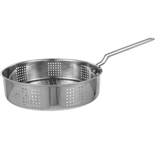 3Pcs Steamer Basket Insert Set Stainless Steel Foldable Handle Silver 2