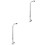 2Pcs Wall Shower Arm Replacement Silver Stainless Steel for Bathroom 4