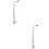 2Pcs Wall Shower Arm Replacement Silver Stainless Steel for Bathroom 7