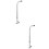 2Pcs Wall Shower Arm Replacement Silver Stainless Steel for Bathroom 8