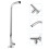 2Pcs Wall Shower Arm Replacement Silver Stainless Steel for Bathroom 9