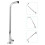 2Pcs Wall Shower Arm Replacement Silver Stainless Steel for Bathroom 11