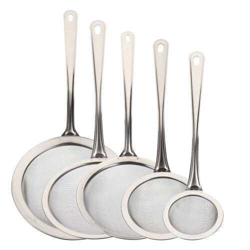 15Pcs Practical Silver Baking Sieve Kitchen Strainer for Fried Chicken 1