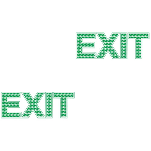 2St Exit Sticker Fluorescerend Groen Decoratief & Praktisch 1