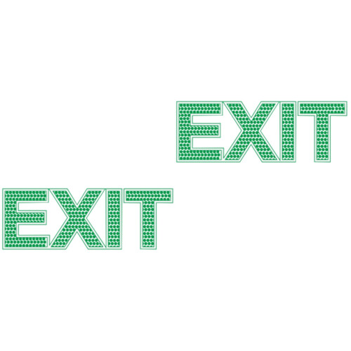 2St Exit Sticker Fluorescerend Groen Decoratief & Praktisch 2