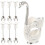 2Sets Smooth Silver Metal Spoons with Swan Base Storage Rack 3
