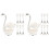 2Sets Smooth Silver Metal Spoons with Swan Base Storage Rack 4
