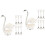 2Sets Smooth Silver Metal Spoons with Swan Base Storage Rack 6