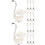 2Sets Smooth Silver Metal Spoons with Swan Base Storage Rack 7