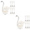 2Sets Smooth Silver Metal Spoons with Swan Base Storage Rack 8