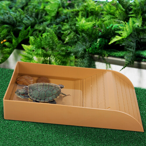 5Pcs Green Artificial Turf for Turtle Basking Platform Fish Tank Decor 2
