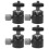 4Pièces Accessoire Trépied Ball Head Aluminium Durable Support Noir 6
