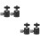 4Pièces Accessoire Trépied Ball Head Aluminium Durable Support Noir 7
