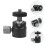 4Pièces Accessoire Trépied Ball Head Aluminium Durable Support Noir 10